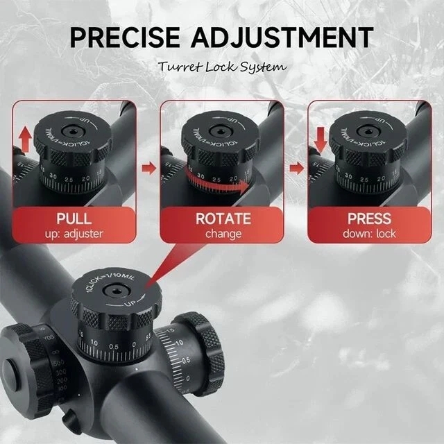 HOT 4-14x44 FFP Rifle Scopes Glass Etched Reticle Cross-Hair Sights Optics - Image 4 of 4