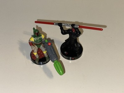 Star Wars Collectible attacktix Action Figures Featuring Boba Fett & Darth Maul