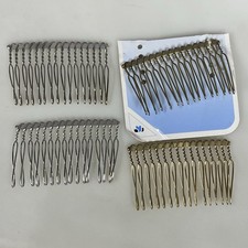 Scunci Hair Side Combs Metal Silver Gold 2011 Package Of 4- Damaged Package