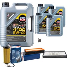 BOSCH Inspektionspaket 9 L Liqui Moly Top Tec 4100 5W-40 f�r BMW X5 F15 F85