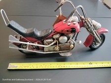 Large Motorcycle Ornament Decorative Rustic Motorbike Model Chopper Harley?
