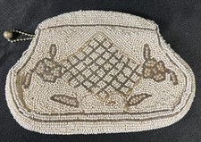VTG 1930 s Small Hand Beaded Handmade Purse Made In Czechoslovakia