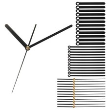 12 Sets Clock Hands Clock Hands Kits Clock Mechanism Movement Aluminum,Black,A05