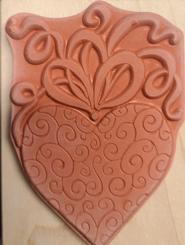 All Night Media FANCY HEART Rubber Stamp 190H - Image 2 of 2