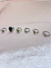 Copper Adjustable Ring With Genuine Crystals Set 10 