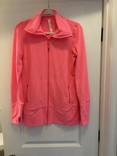 lululemon athletica Women s Track Jacket Full Zip Thumbholes Pink Size 8