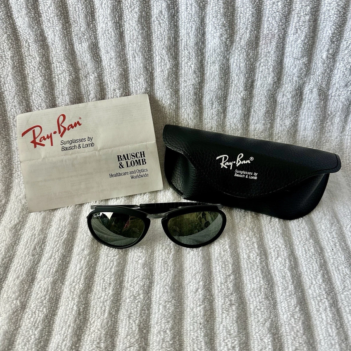 Ray-Ban Bausch & Lomb ボディバッグ ブラック　ヴィンテージ Ray-Ban Wrap Black Vintage Sunglasses for sale | eBay