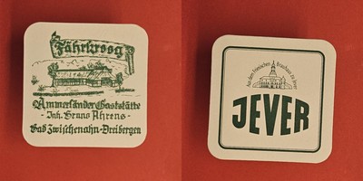 Jever Fährkroog owner B. Ahrens Bad Zwischenahn brewery beer mat beer