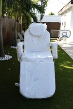 EyeBrow,Eyelash,Facail, Massage,Tatoo,Spa Bed Adjustable White Chair