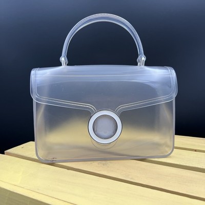 90' Style Handbag Purse OkptaJL 66888 Clear Jelly FESTIVAL WARE No