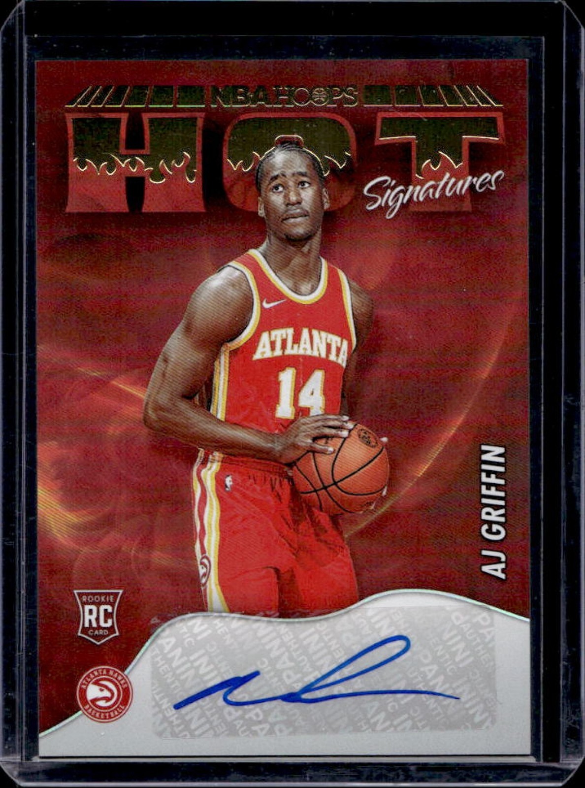 2022-23 Hoops AJ Griffin Hot Signatures Rookies RC Auto #HSR-AJG Hawks