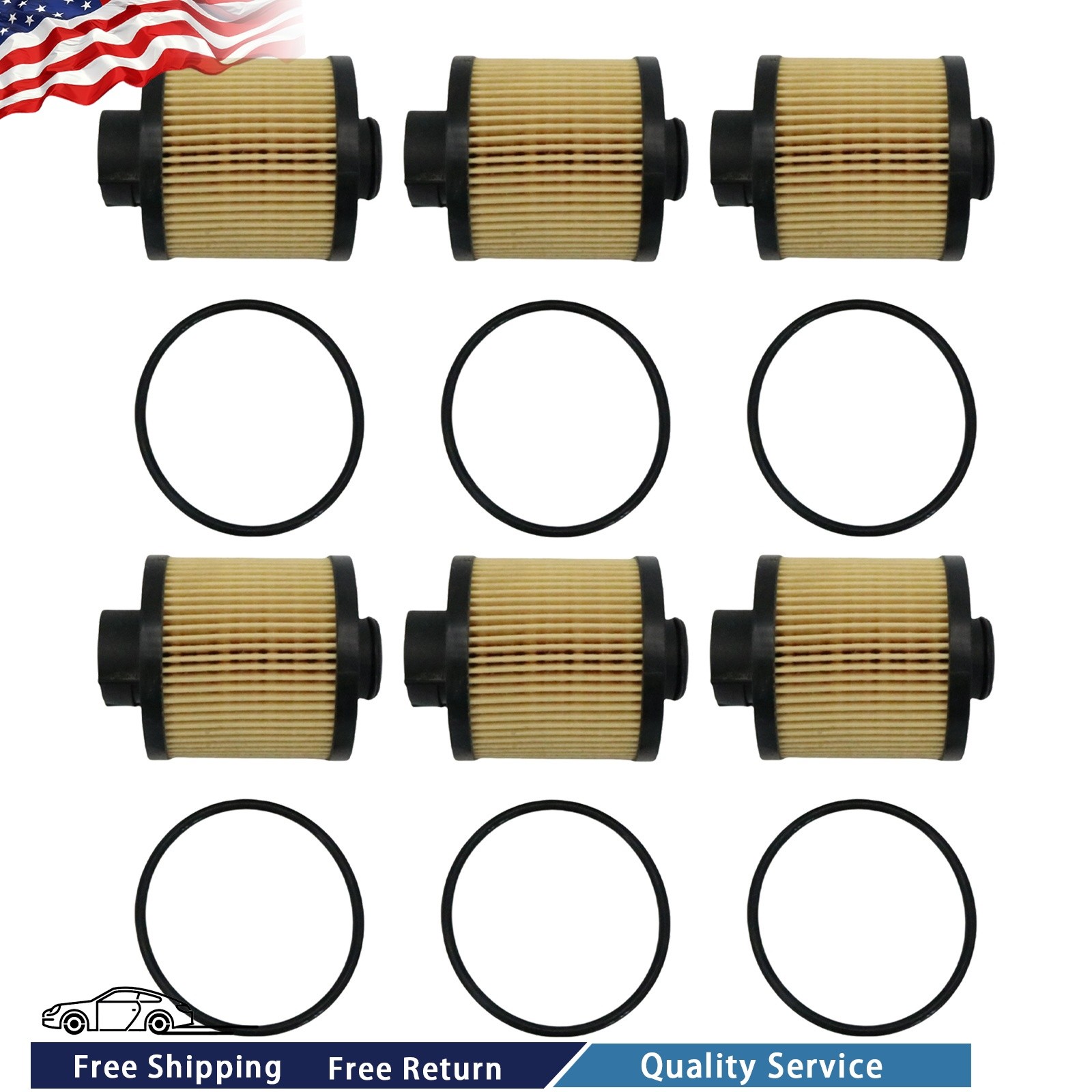 6X Oil Filter 07L115561C For 2004-2008 Lamborghini Gallardo USA