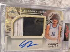 CAMERON BOOZER 1/1 AUTO JSY RC! THE GOLD VINYL DEBUT GAME WORN 2025 LEAF TRINITY