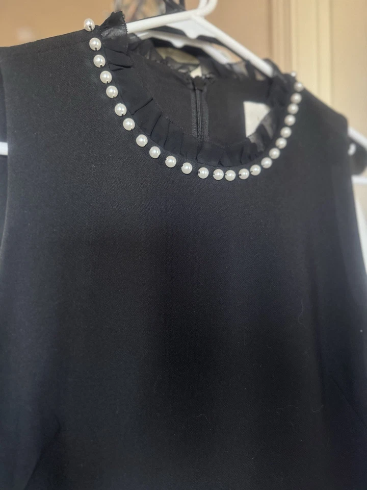 Vestido crepe Kate Spade tamanho 2 pérola enfeitado - Imagem 2 de 4