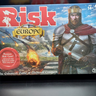 #ad Risk Europe Premium Board Game Medieval Conquest 2015 Elite Army EUC Complete $29.99
