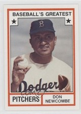 1982 TCMA Baseball's Greatest Pitchers White Back Don Newcombe (No MLB Logo) 0b4
