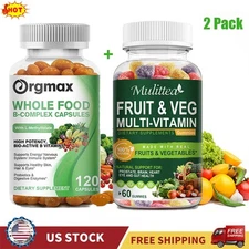 Vitamin B Complex Vitamin B Supplement Capsules Gummy Vitamins with B12, B6, B9