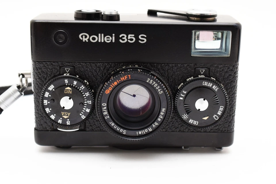Medidor funciona! [Quase em perfeito estado] Rollei 35 S Black Sonnar 40mm F2.8 com Flash do Japão - Imagem 4 de 4