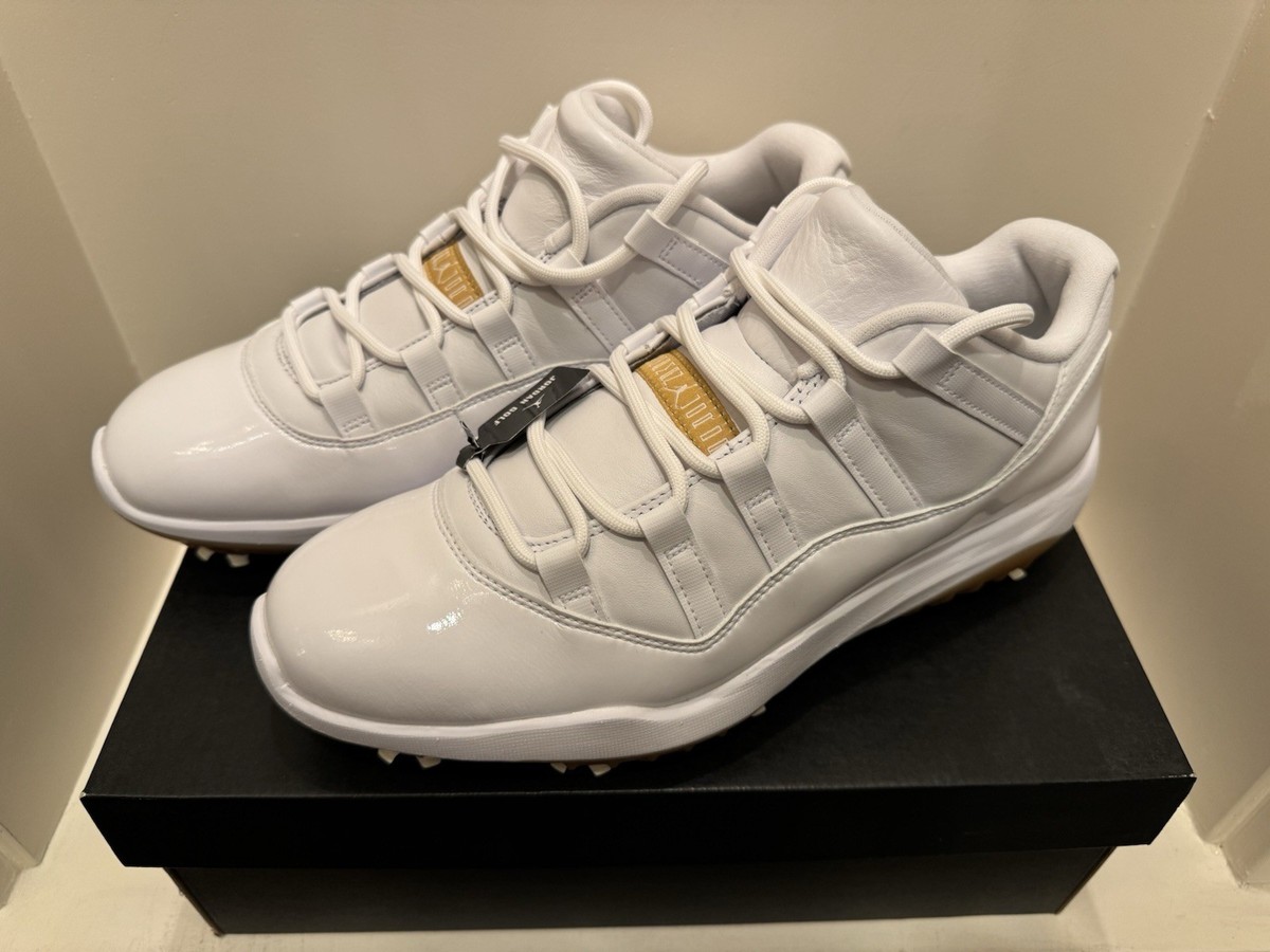 Nike Air Jordan Retro 11 Low Golf White Metallic Gold AQ0963-102