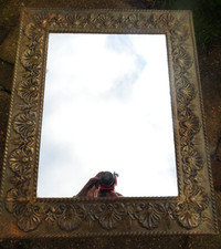 Ornate Embossed Mirror Silver /Gold Wall Mirror