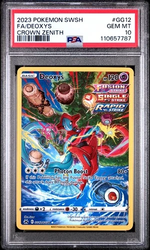 Deoxys GG12/GG70 Crown Zenith: Galarian Gallery Holo PSA 10