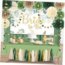 Bridal Shower Decorations,18pcs Sage Green Bachelorette Party Decorations