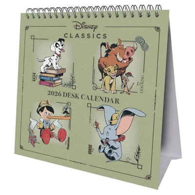 DANILO PROMOTIONS LTD 2026 Disney Heritage Desk Easel Calendar – Official Product – Classic Characters