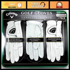 Premium Cabretta Leather Golf Gloves - Medium Size, 3-Pack, Ideal for Comfort