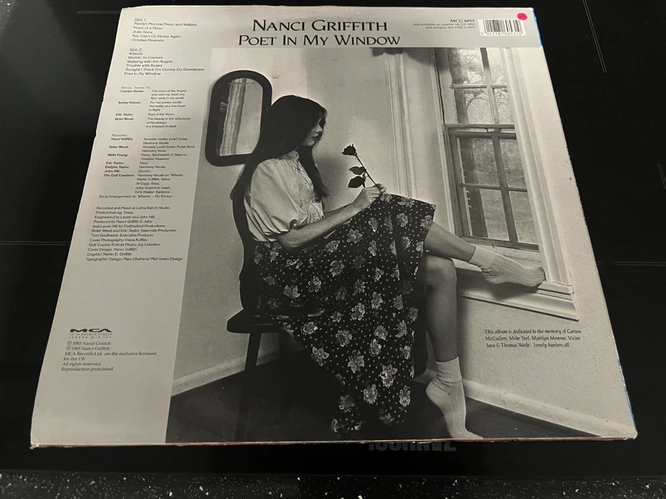 Poet - Nanci Griffith 'Poet in my Window' LP/Vinyl Record - Image 2 of 2