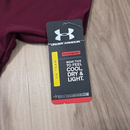 Under Armour Performance Polo Golf Shirt Burgundy Short Sleeve Size Large - Picture 5 of 10