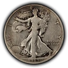 1919-D 50c Walking Liberty Silver Half Dollar - Fine Key Date - SKU-H3904