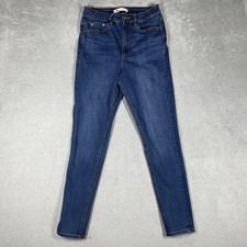 ZARA Jeans Womens 6 Blue Ankle Skinny Slim Denim Stretch Pockets