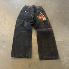 Vintage JNCO Jeans flaming skull measure 26 x 28 9.5 leg opening