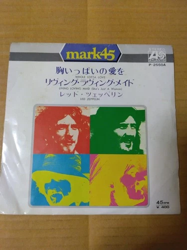 Japanese press 7"  REISSUE  LED ZEPPELIN   WHOLE LOTTA LOVE / LIVING LOVING MAID