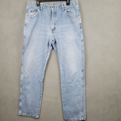 Wrangler Five Star Premium Jeans Mens 36x32 Blue Denim Regular Fit Straight Leg