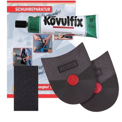 Regent Herrenschuh Absatz Reparatur Set / Kövulfix Schuhkleber / Anleitung
