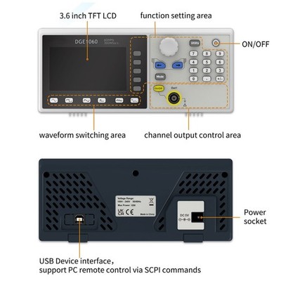  DGE1060 60MHz 300MSa/s Arbitrary Waveform Generator Single Channel RKYZ