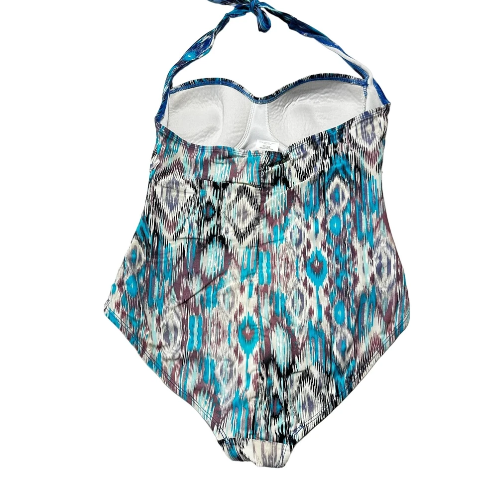 Catalina 女式连体泳衣 M 码蓝色连体尼龙混纺多彩 — 第 3/4 张图片