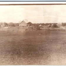 c1910s Beautiful Homestead Birds Eye RPPC House Barn Shed Livestock Photo A133