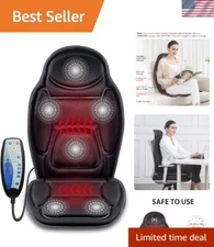 Large Massage Seat Cushion with Heat - 6 Vibration Settings for Comfort Relief