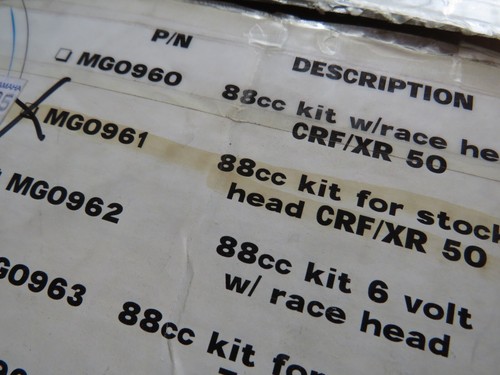 NOS Honda XR70 CRF70 Z50 CT70 Z XR CRF CT 70 XR50 88cc Big Bore Race Kit MG0961 - Picture 14 of 14