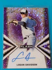 2021 Leaf Flash Baseball Purple Flash Auto - #BA-LDT Logan Davidson 14/25