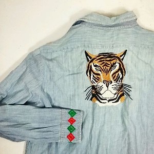 embroidered tiger shirt