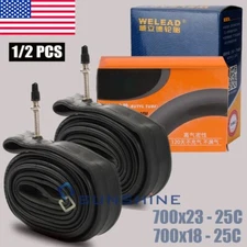 1/2PCS Road Bike Tube 700x18C to 25C 60mm Presta Vlave Bicycle Inner Tube 700C