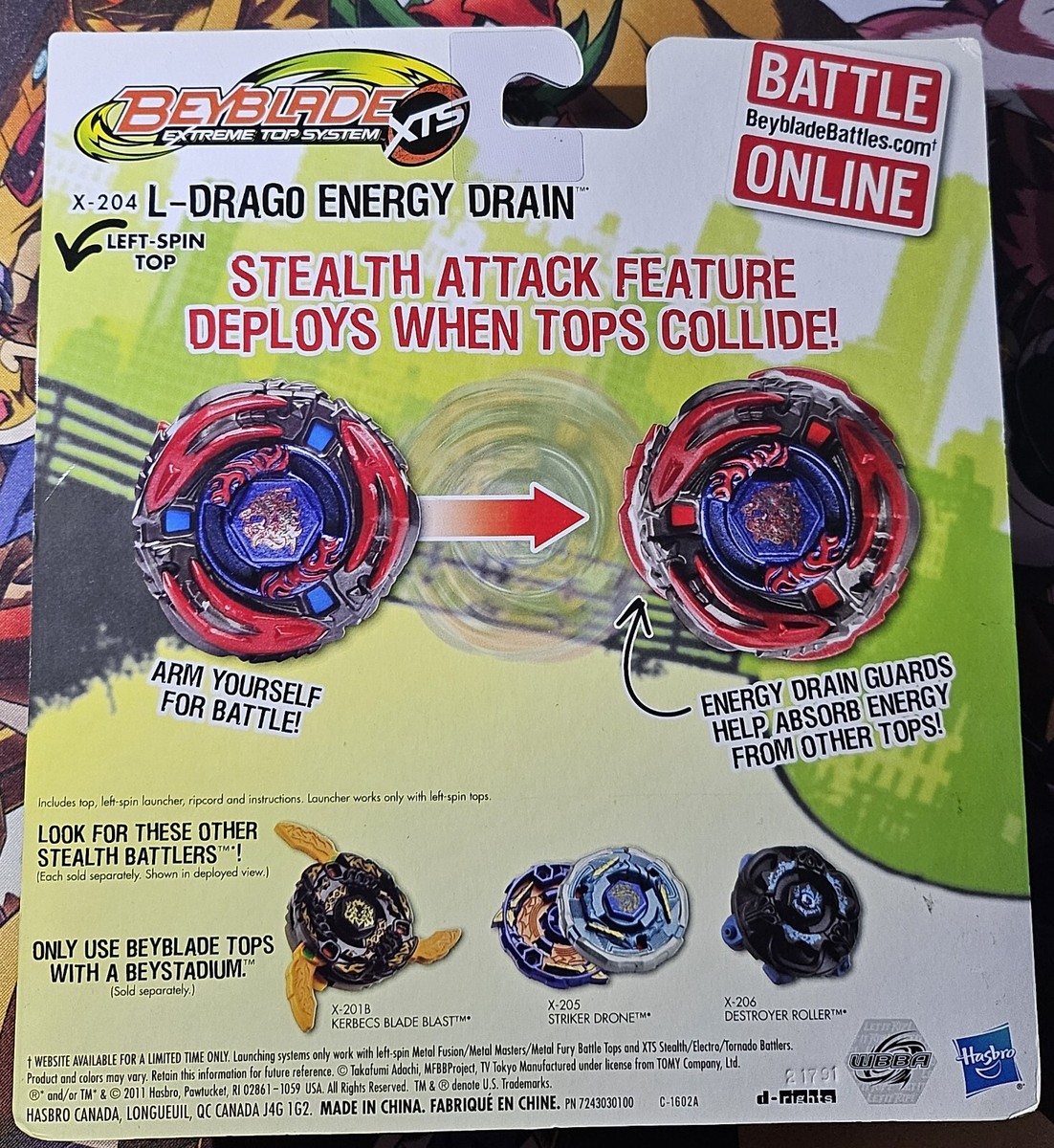 Beyblade XTS Stealth Battlers - L-Drago Energy Drain X-204