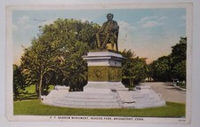 Connecticut Postcard Early 1900s Original Rare P. T. Barnum Monument Freeport ME