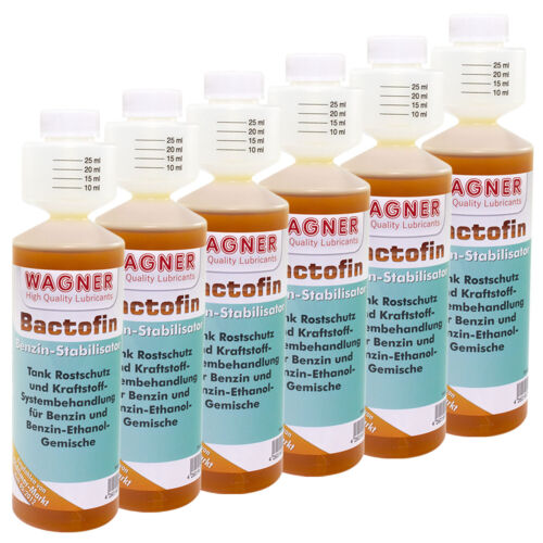 LUBRICANTES ESPECIALES WAGNER Bactofin estabilizador gasolina 6x250 ml protección antitanque - Imagen 1 de 5