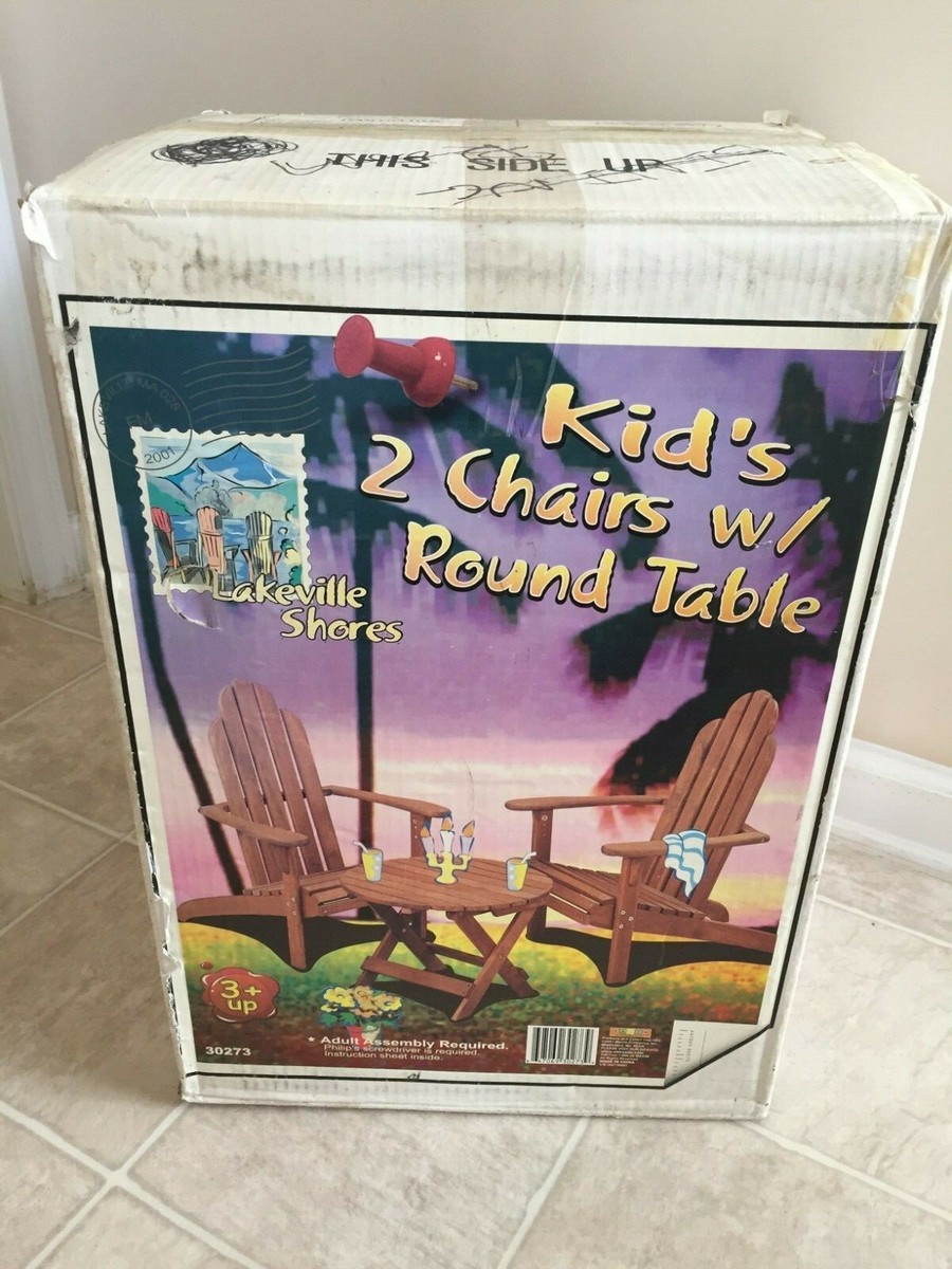 Kid's Solid Wood Chairs With Round Table from Lakewood Shores NIB