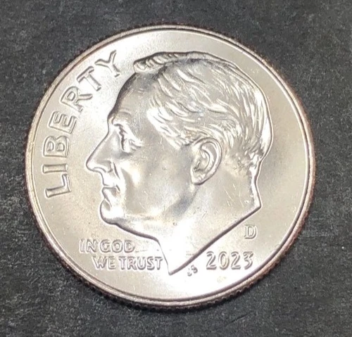 "1" One Uncirculated 2023 D Roosevelt Dime BU Coin Direct from US Mint Bank Roll