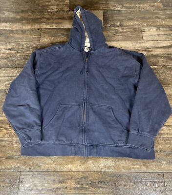 LL BEAN Hoodie Katahdin Iron Works Mens 2XL Sherpa Lined